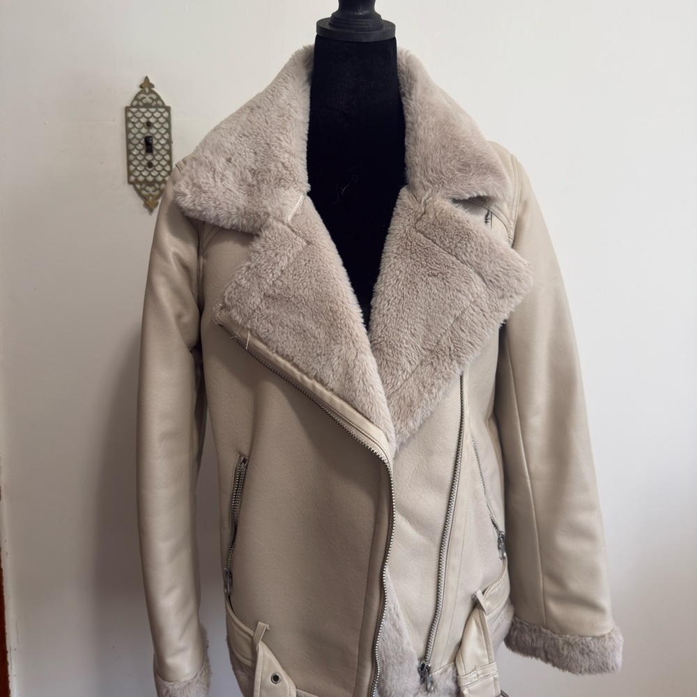 H&M Cream Teddy Jacket